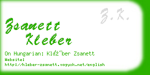 zsanett kleber business card